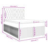 vidaXL Boxspring met matras fluweel lichtgrijs 140x190 cm