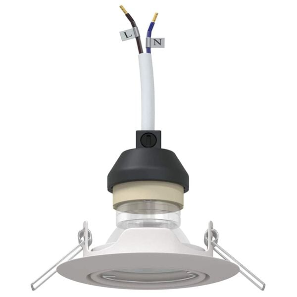 vidaXL Spotje 6 pcs Wit 9 x 9 x 2.5 cm Metaal