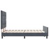 vidaXL Boxspringbed met hoofdeinde Donkergrijs 140 x 190 cm Fluweel