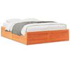 vidaXL Bedframe zonder matras massief grenenhout wasbruin 160x200 cm