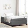 vidaXL Boxspringbed Donkergrijs 120 x 200 cm Stof