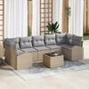 vidaXL Tuin Sofa Set Beige 55 x 55 x 37 cm poly rattan