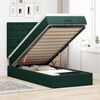 vidaXL Ottoman bed met matrassen 90x190cm fluweel donkergroen