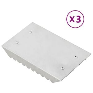 vidaXL Roskammen 3 st aluminium zilverkleurig