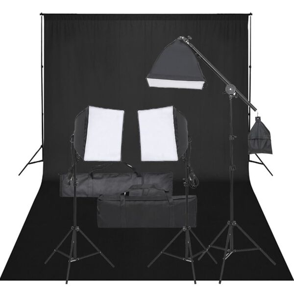 vidaXL Fotostudioset met verlichtingsset en achtergrond