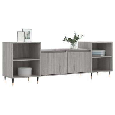 vidaXL Tv-meubel 160x35x55 cm bewerkt hout grijs sonoma eikenkleurig