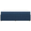 vidaXL Boxspring met matras stof blauw 80x200 cm