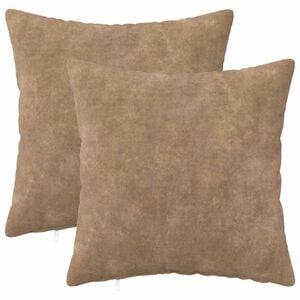vidaXL Kussensloop 2 pcs HEERLEN Taupe 30 x 30 cm Microfiber Fleece