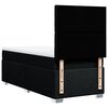vidaXL Boxspring met matras stof zwart 100x200 cm
