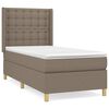 vidaXL Boxspring met matras stof taupe 80x200 cm