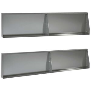 vidaXL Keerwand 4 st 100 x 12 x 30 cm Gegalvaniseerd staal zilver