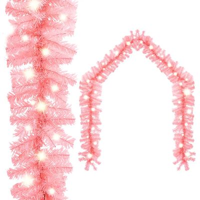 vidaXL Kerstslinger met LED-lampjes 10 m roze