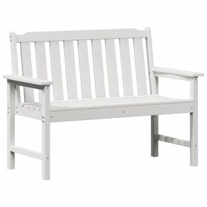vidaXL Tuinbank Wit 120 x 59 x 88 cm HDPE