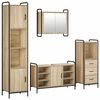 vidaXL Badkamerkastenset 4 st Sonoma Eiken 40 x 36 x 181 cm