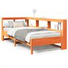 vidaXL bed met boekenkast zonder matras grenenhout wasbruin 90x200 cm