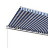 vidaXL Luifel automatisch uittrekbaar 600x350 cm blauw en wit