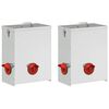 vidaXL Kip voerbak 2 pcs Zilver 32,5 x 20,5 x 43 cm