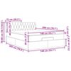 vidaXL Ottoman bed met matras 140x200cm stof donkerbruin