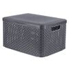 Curver Opbergbox Style met deksel L 30 L metallic zilverkleurig