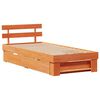 vidaXL Bedframe met lade Wasbruin 100 x 200 cm Massief grenenhout