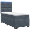 vidaXL Boxspringbed met matras Donkergrijs 80 x 200 cm Fluweel