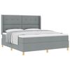 vidaXL Boxspringbed met hoofdeinde Lichtgrijs 180 x 200 cm Stof