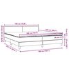 vidaXL Boxspring met matras en LED fluweel zwart 180x220 cm