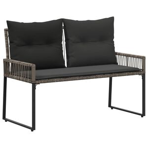 vidaXL Tuinbank 2 -Seater 4 st 110 x 59 x 82 cm poly rattan