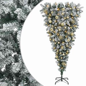 vidaXL Ondersteboven Kunstmatige Gehingde Kerstboom 150 cm 150 LED's