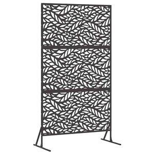 vidaXL Privacyscherm 100 x 50 x 180 cm Staal Zwart