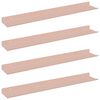 vidaXL Drijvende plank Muurmontage 4 st Roze 60 x 8,5 x 2,5 cm Staal
