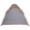 vidaXL Huisje Tent met dak Grijs en Oranje 370 x 230 x 185 cm taft