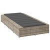 vidaXL Ligbed met zwevend kussen poly rattan lichtgrijs