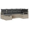 vidaXL Bankstel 6 st 6-Aantal zitplaatsen Lichtgrijs poly rattan
