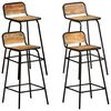 vidaXL Barstoelen 4 st massief mangohout