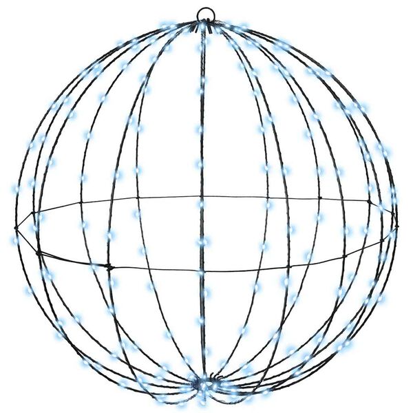 vidaXL Bal met 384 LED 2 pcs Koudwit 59,5 x 59,5 x 63 cm Metaal