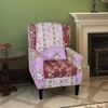vidaXL Fauteuil met patchwork ontwerp stof