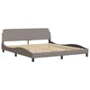 vidaXL Bedframe met LED zonder matras "Hvar" 180x200 cm stof taupe