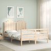 vidaXL Bedframe met hoofdbord massief hout 140x200 cm