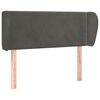 vidaXL Hoofdbord met randen 93x23x78/88 cm fluweel donkergrijs