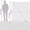 vidaXL Hek met Paal Zilver 1,6 x 10 m Staal