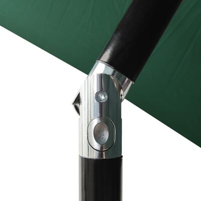 vidaXL Parasol 3-laags met aluminium paal 2 m groen