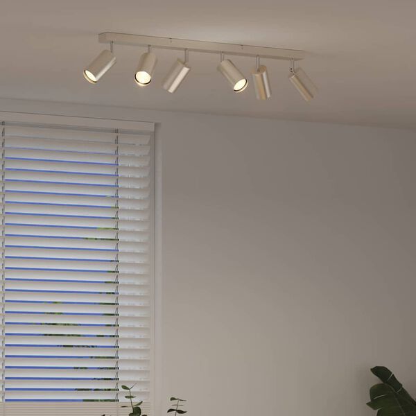 vidaXL Plafondspot met schijnwerpers Nikkel 73 x 5,5 x 16,5 cm Metaal