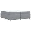 vidaXL Bedframe met matras Lichtgrijs 200 x 200 cm Stof