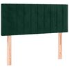 vidaXL Hoofdbord LED 100x5x78/88 cm fluweel donkergroen