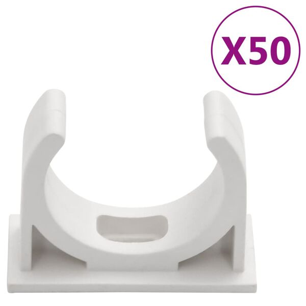 vidaXL Kabelgoten met klemmen &Oslash;30 mm 30 m PVC