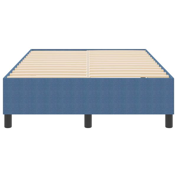 vidaXL Platform bedframe Blauw 120 x 190 cm Stof
