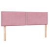 vidaXL Boxspring met matras fluweel roze 140x210 cm