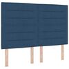 vidaXL Boxspringbed met LED-stripverlichting Blauw 140 x 200 cm Stof