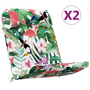 vidaXL Stoelkussens 2 st Adirondack oxford stof meerkleurig